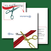 ribbon cutting cards